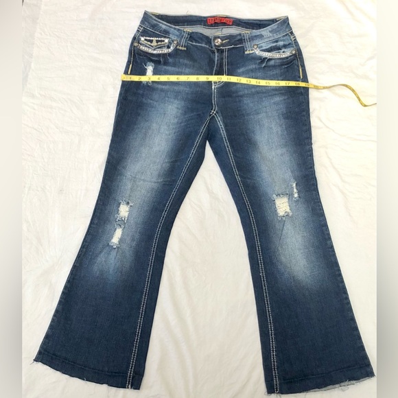 ZANADI women’s embellished flared boot cut jeans dstk wash size 10 NWOT - Picture 5 of 9